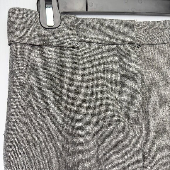 JUDITH & CHARLES Long inseam 33 Wool Designer Office Grey Tweed Straight Pants 2 - Picture 2 of 6